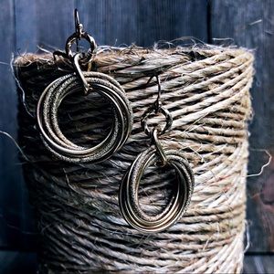 Golden classic hoop earrings